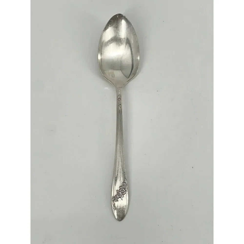 Oneida Tudor Plate Community Queen Bess Table Serving Spoon Silver Plate